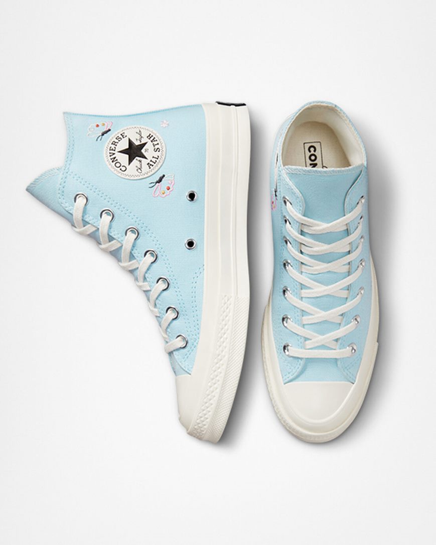 Dámské Boty Vysoké Converse Chuck 70 Butterfly Wings Blankyt Černé | CZ SBWX37